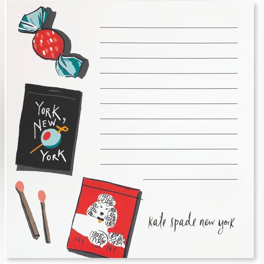 Kate Spade New York Memo Notepad - Cute Notepad, 125 Sheets (New)